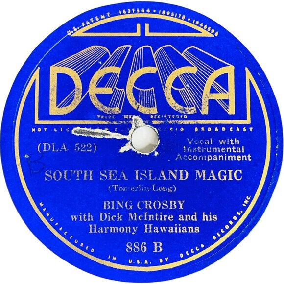 Bing Crosby Hawaiian Paradise 10in 78 RPM Decca 886 - Picture 4 of 4